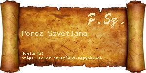 Porcz Szvetlana névjegykártya
